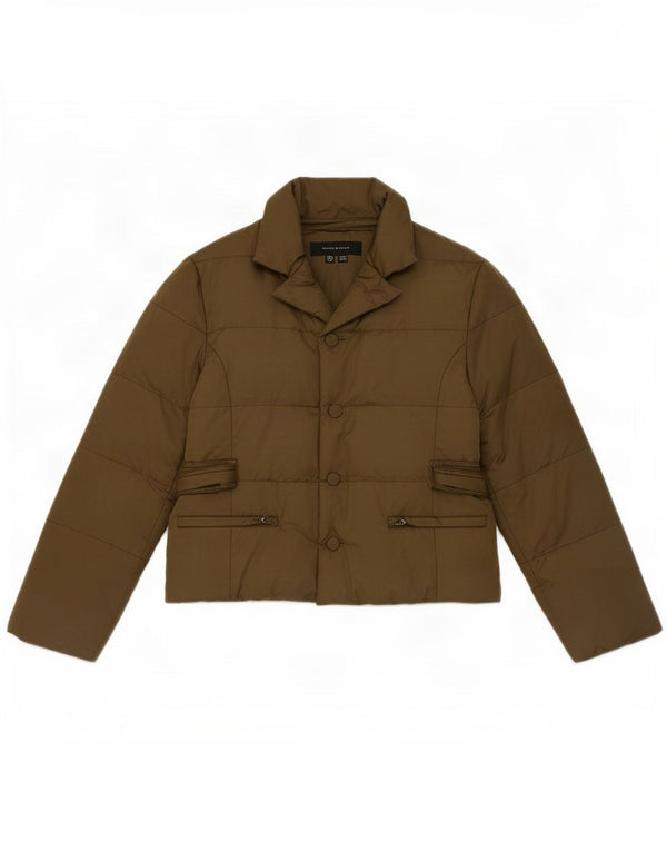 Женская стеганая куртка Zara UK 18 XL, нейлон цвета хаки