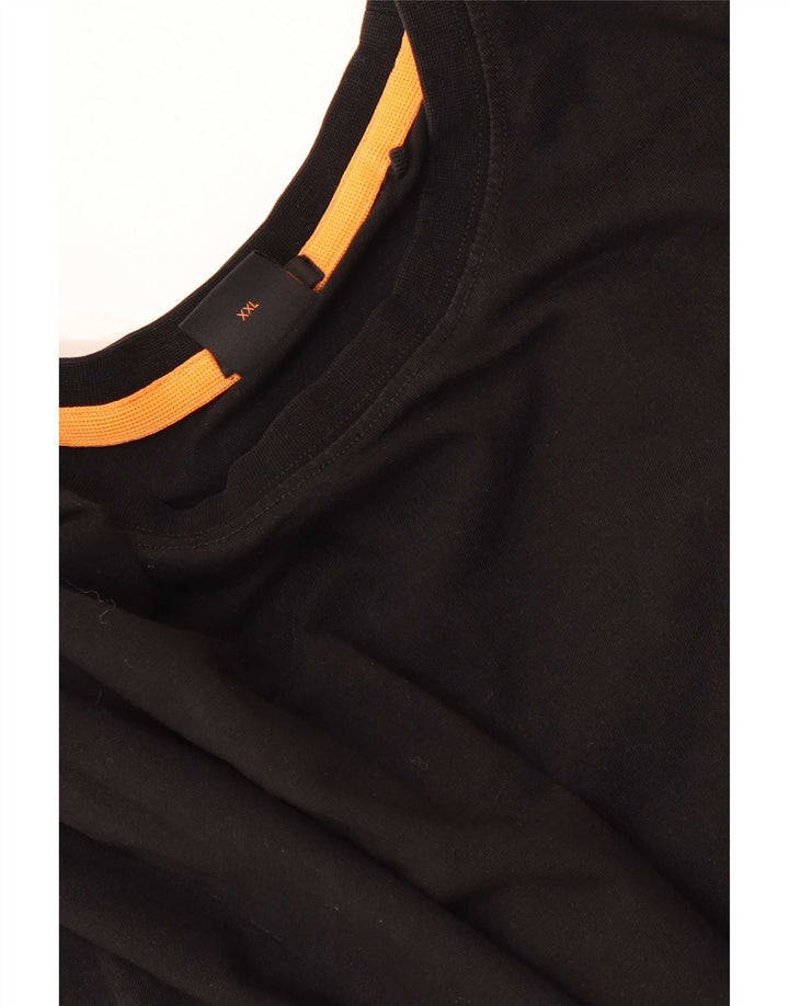 Мужская футболка с рисунком Hugo Boss 2XL, черная