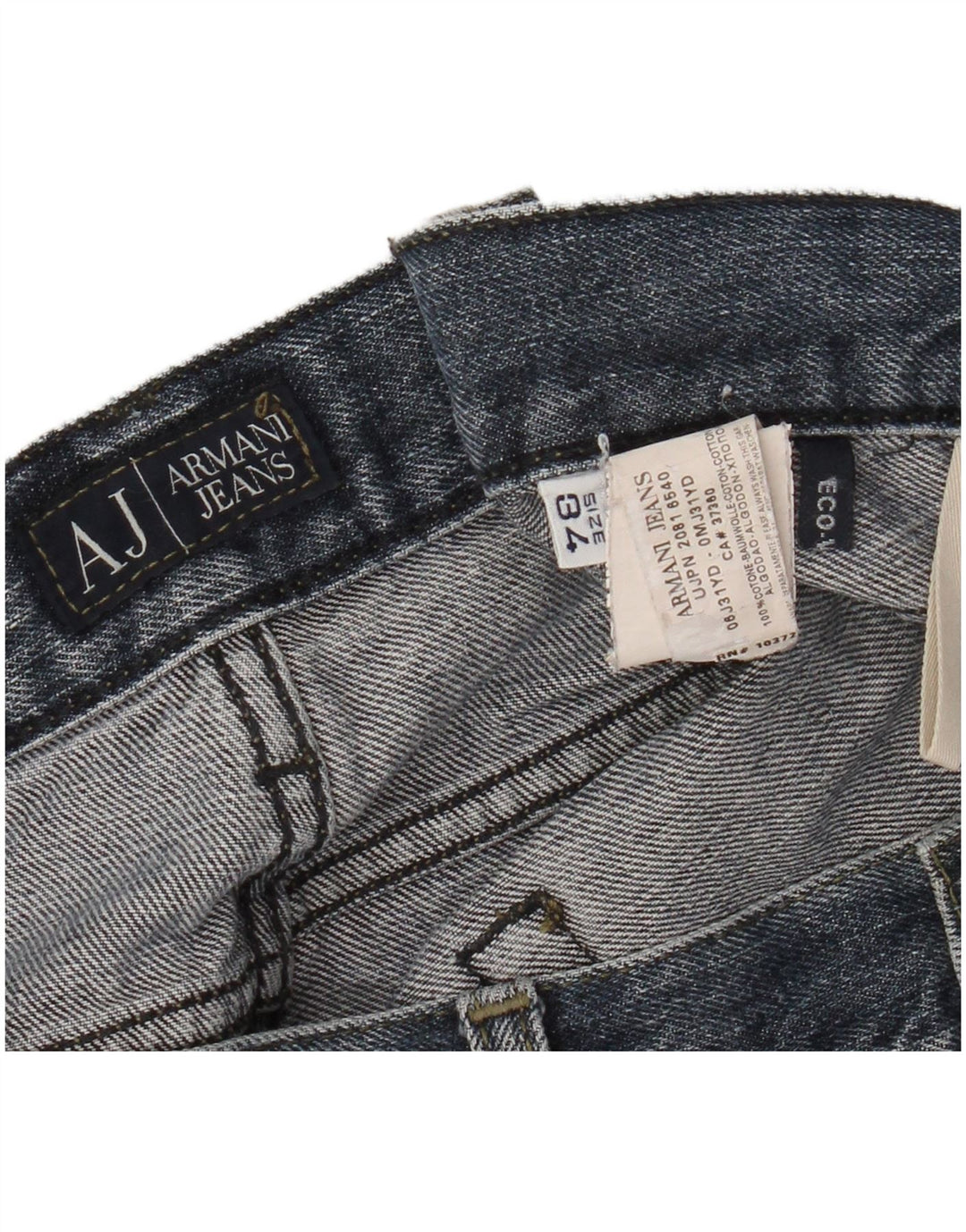 Мужские прямые джинсы Armani W34 L28 темно-синие, хлопок