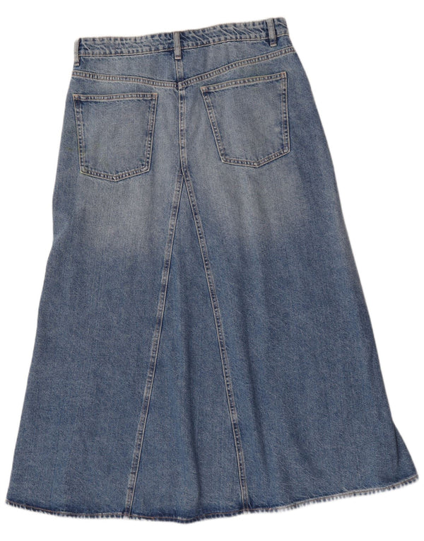 Женская джинсовая юбка с высокой талией Zara XL W32, синяя, хлопок