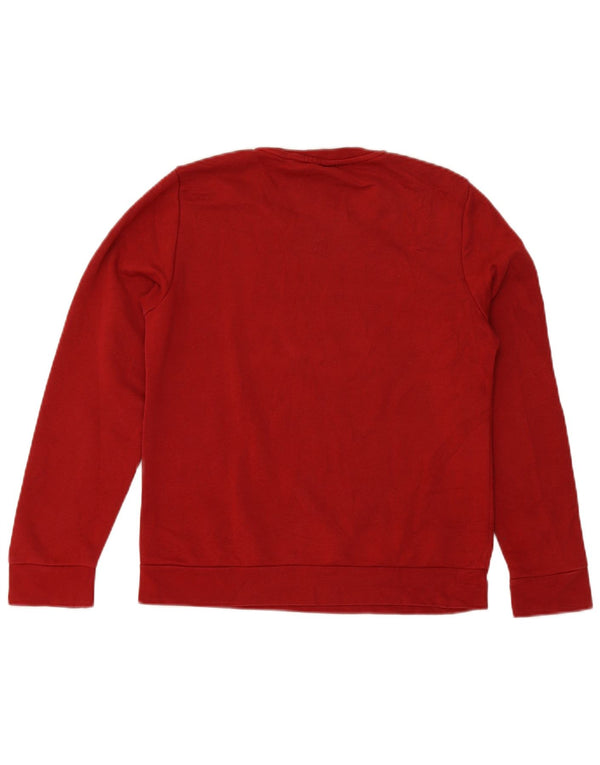 Женский свитер с рисунком ADIDAS, джемпер UK 8/10, маленький бордовый хлопок, хлопок