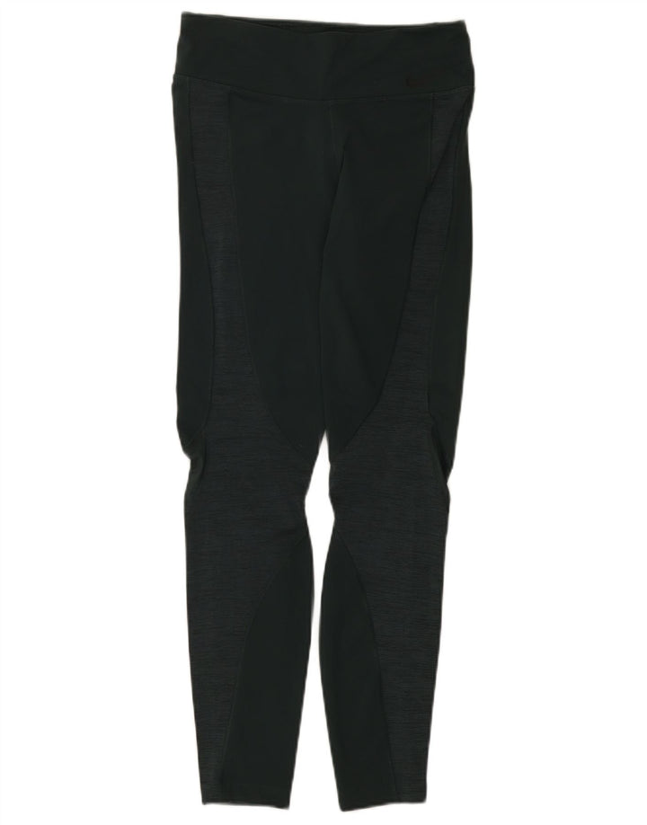 Женские леггинсы NIKE Dri Fit UK 12, средний зеленый нейлон