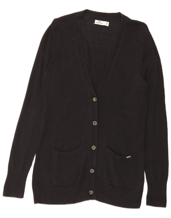 Женский кардиган Hollister UK 12, средний черный хлопковый свитер