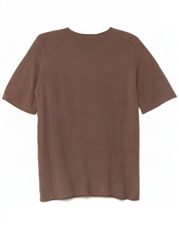 Женский джемпер с круглым вырезом Massimo Dutti, Великобритания 10, маленький коричневый