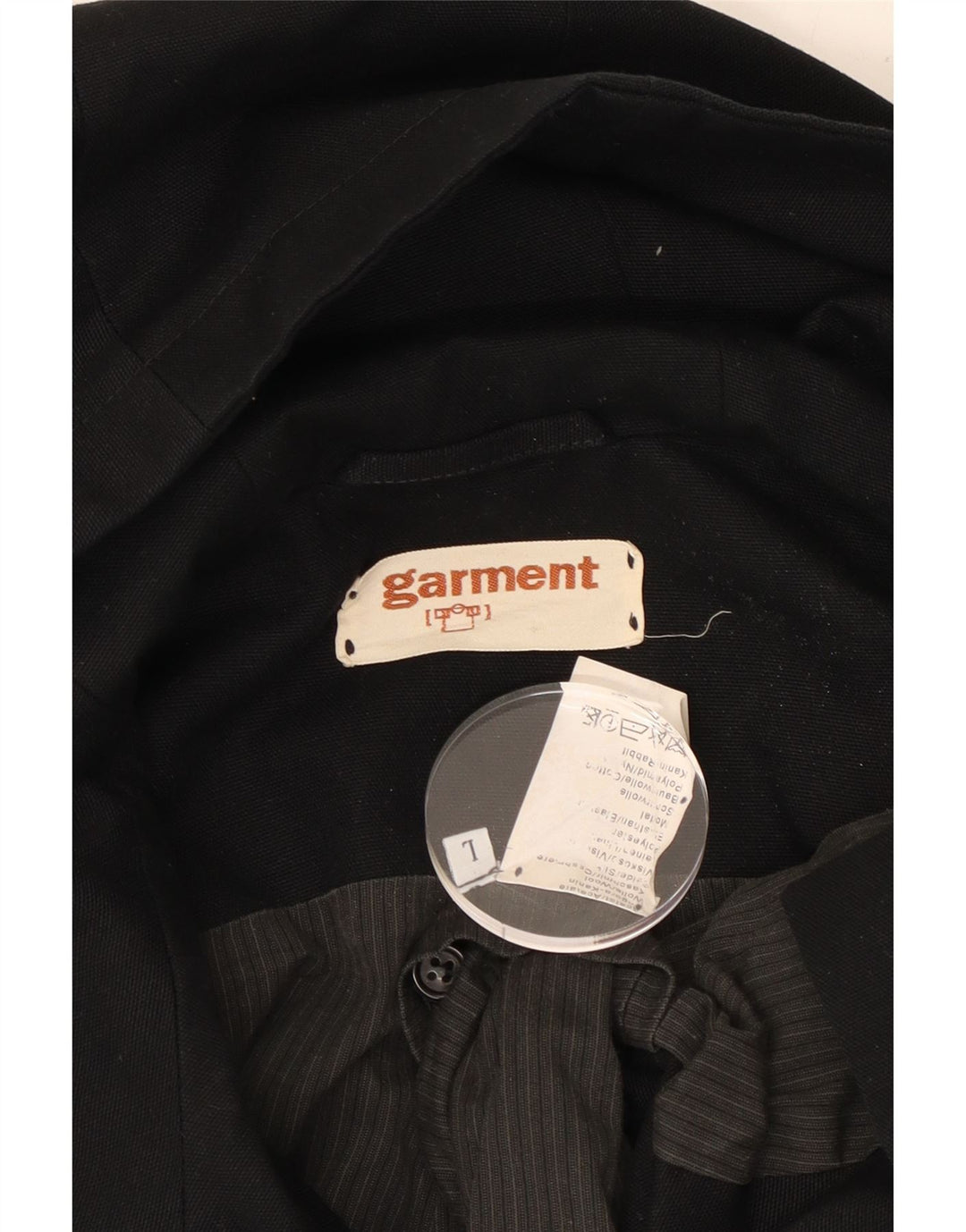 ВИНТАЖНОЕ мужское пальто с капюшоном UK 40, большое, черное из ацетата