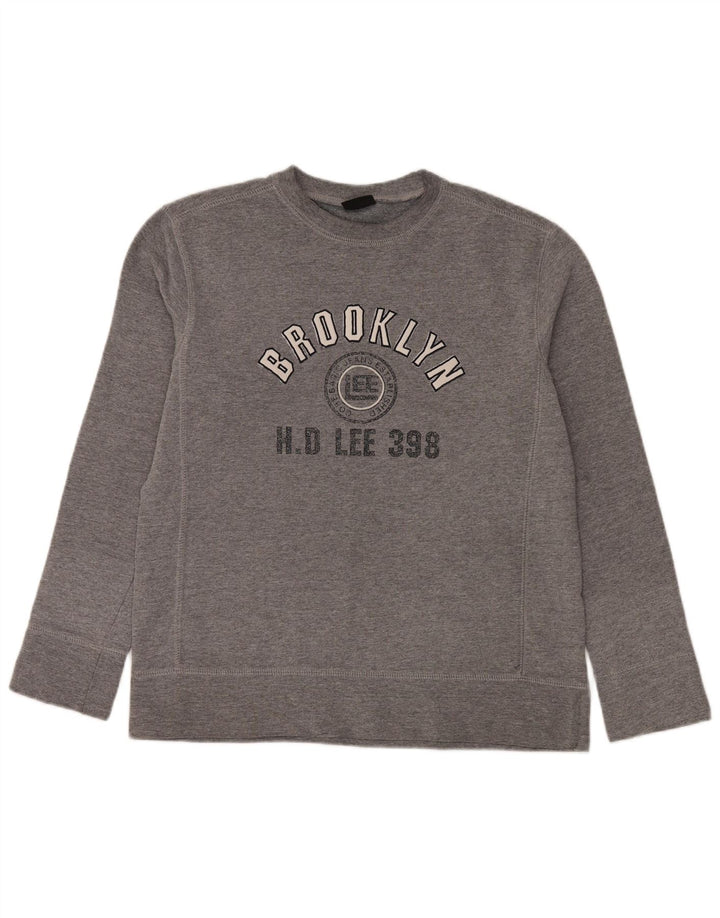 Мужской джемпер с рисунком Lee Brooklyn, средний серый