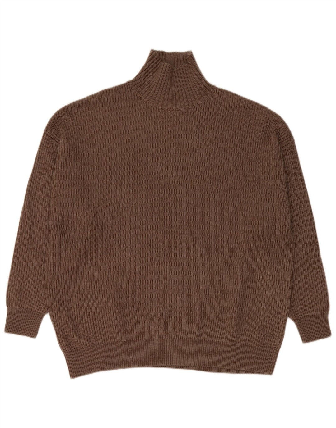 Женский свободный джемпер с высоким воротником Zara UK 10, маленький коричневый цвет