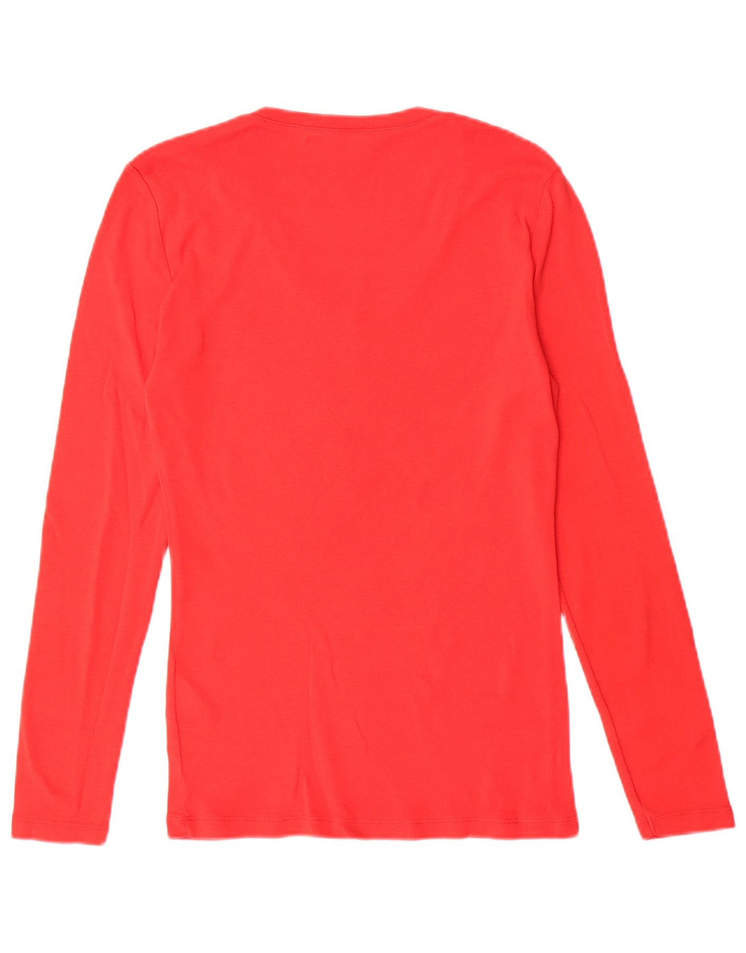 TOMMY HILFIGER Womens Top Long Sleeve UK 12 Medium Red Cotton