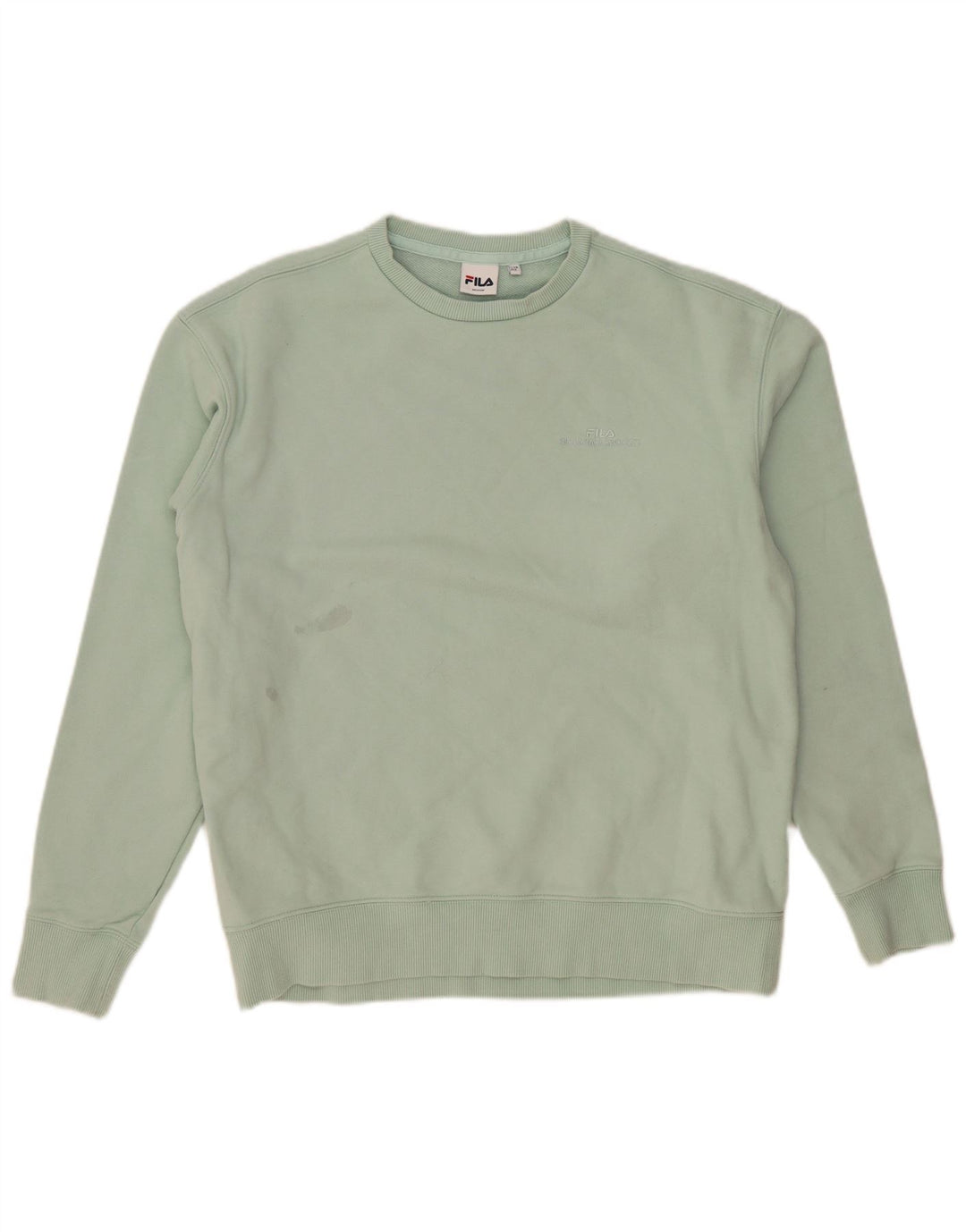 Мужской свитер FILA, джемпер, средний, бирюзовый, хлопок