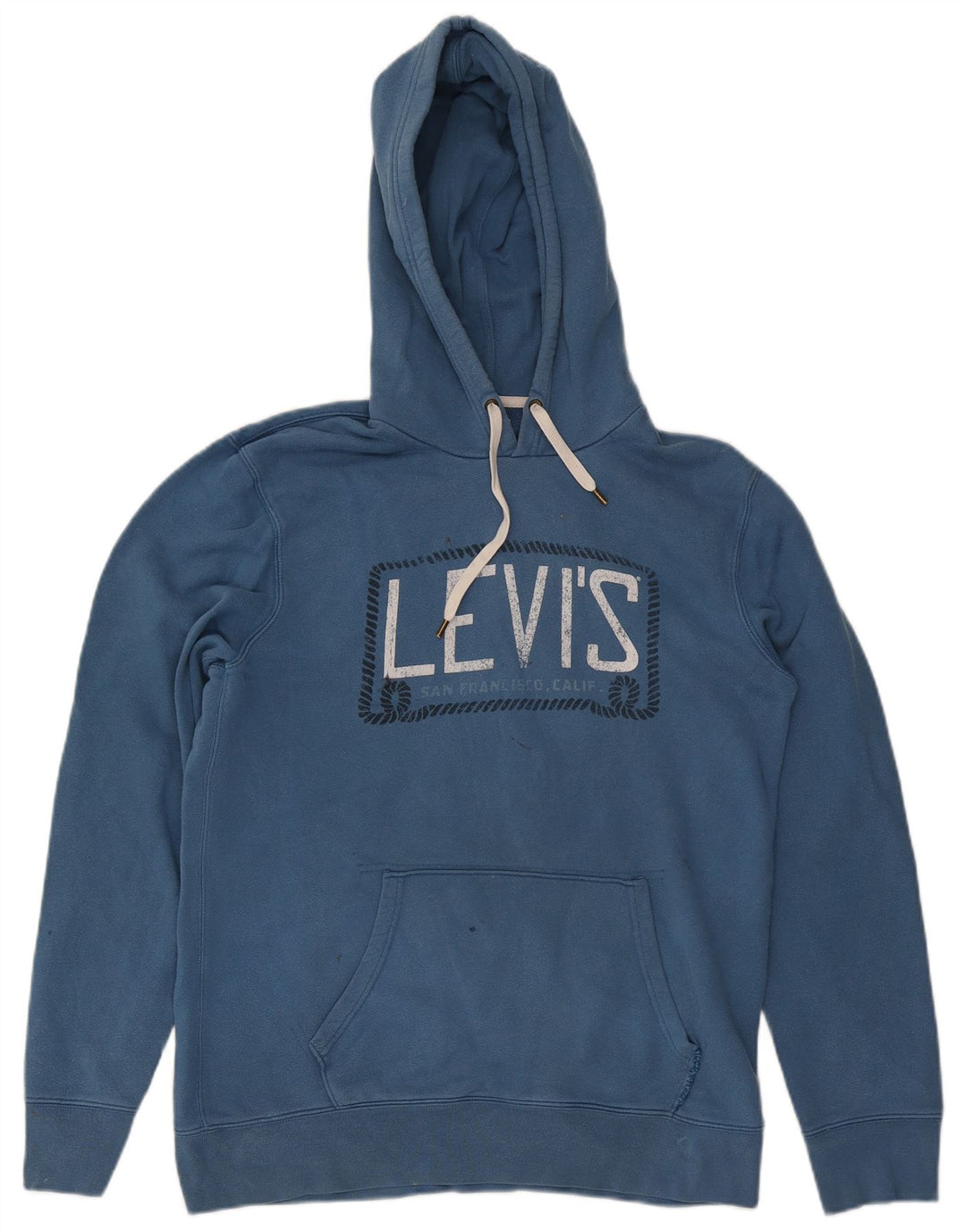 Мужской джемпер с капюшоном Levi's, большой синий, хлопковый