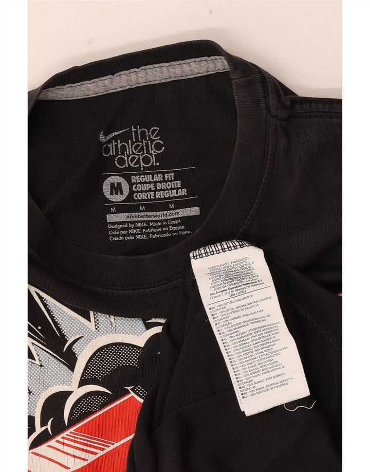 Мужская футболка обычного кроя Nike с графическим рисунком, средний черный хлопковый топ