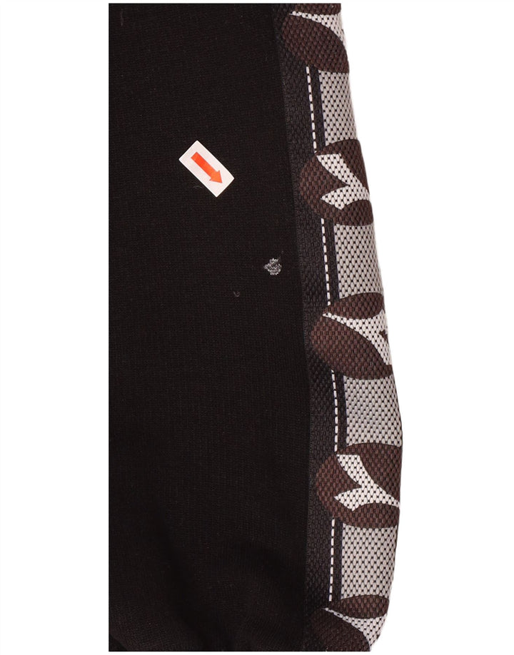 Мужской свитер Diadora с воротником на молнии, большой серый хлопковый джемпер с цветными блоками