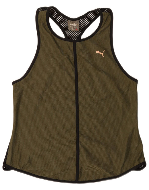 Женский жилет Puma UK 12, средний цвет хаки, полиэстер с цветными блоками