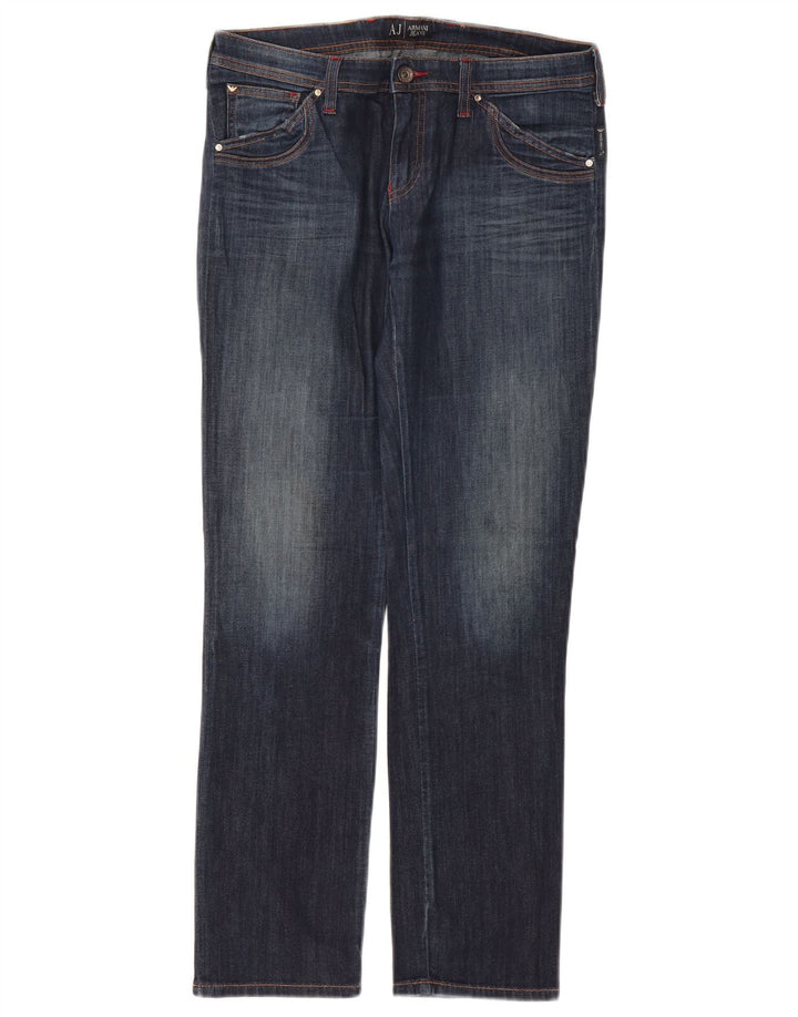 Женские прямые джинсы Armani W30 L29 темно-синие, хлопок