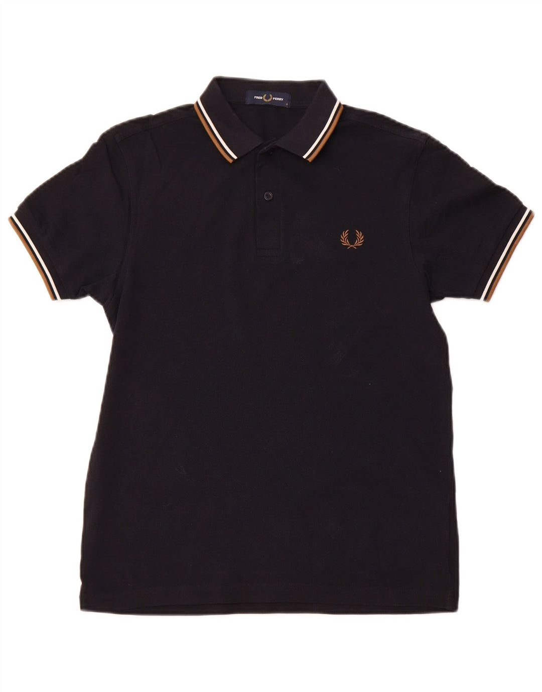 Мужская рубашка-поло FRED PERRY, маленькая, темно-синяя, хлопок