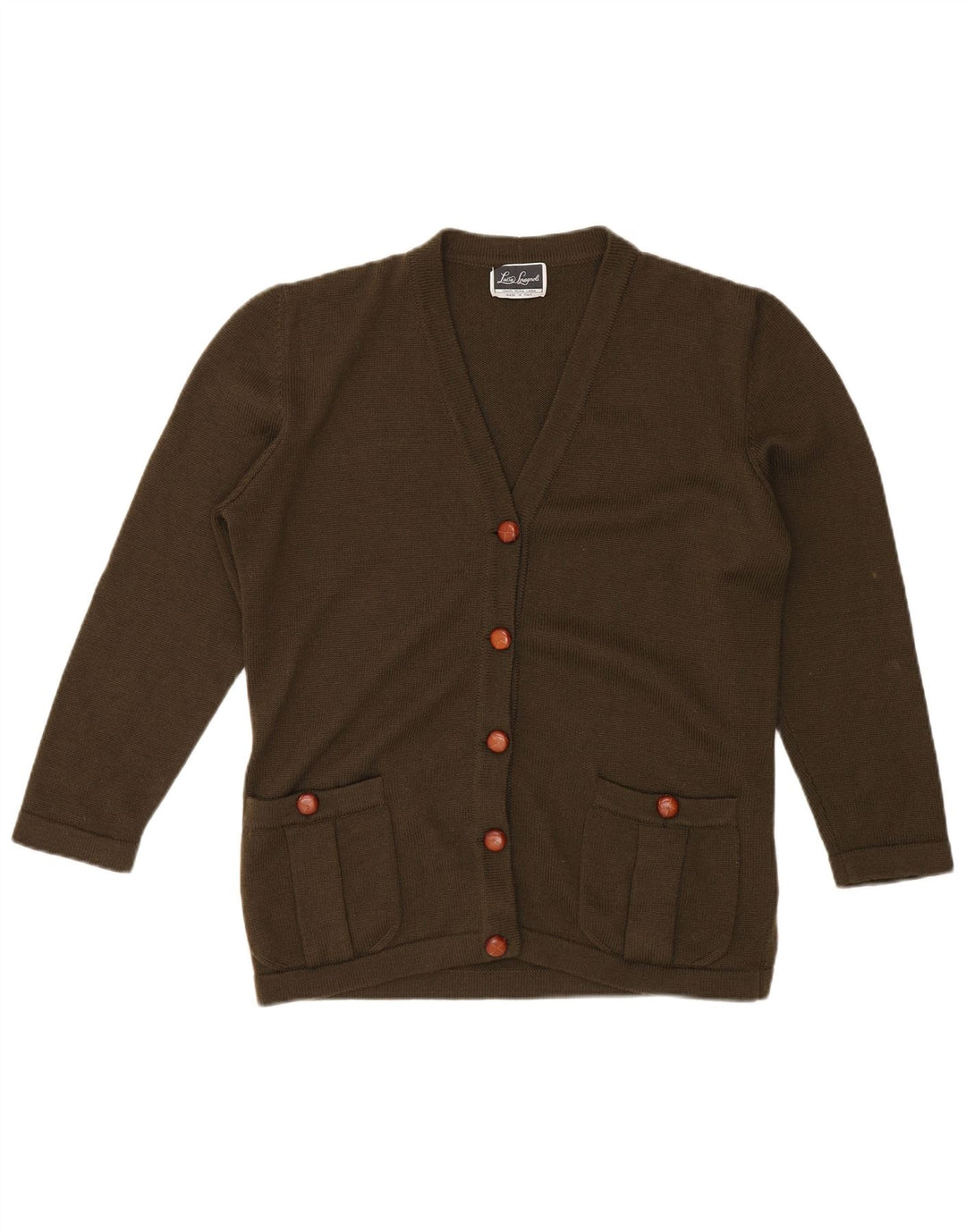 Женский кардиган LUISA SPAGNOLI, Великобритания 18 XL, цвет хаки, шерсть