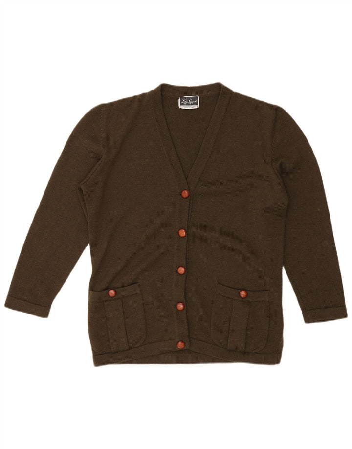 Женский кардиган LUISA SPAGNOLI, Великобритания 18 XL, цвет хаки, шерсть