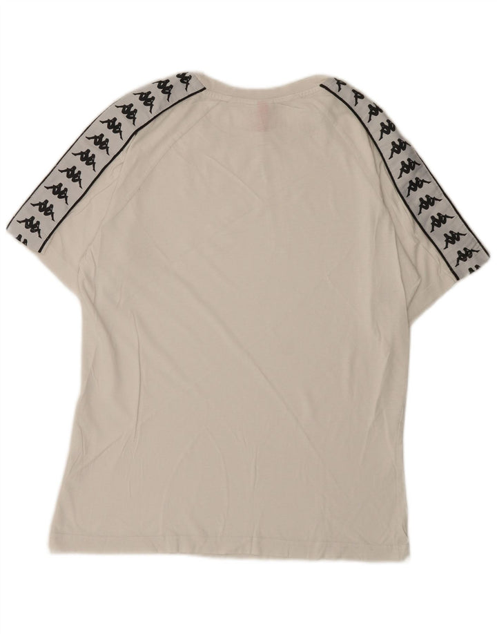 Мужская футболка с рисунком Kappa, маленькая белая