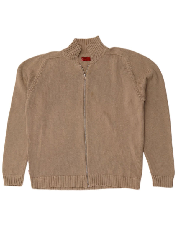 Мужской кардиган на молнии Levi's, свитер XL, бежевый, хлопок