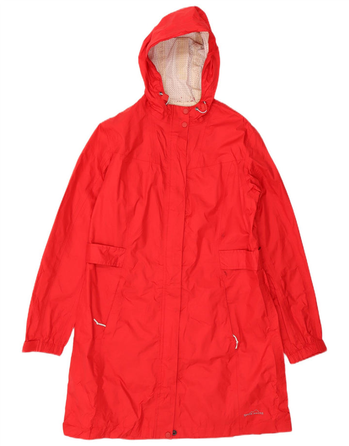 Женский плащ с капюшоном Eddie Bauer UK 14, средний красный, нейлон