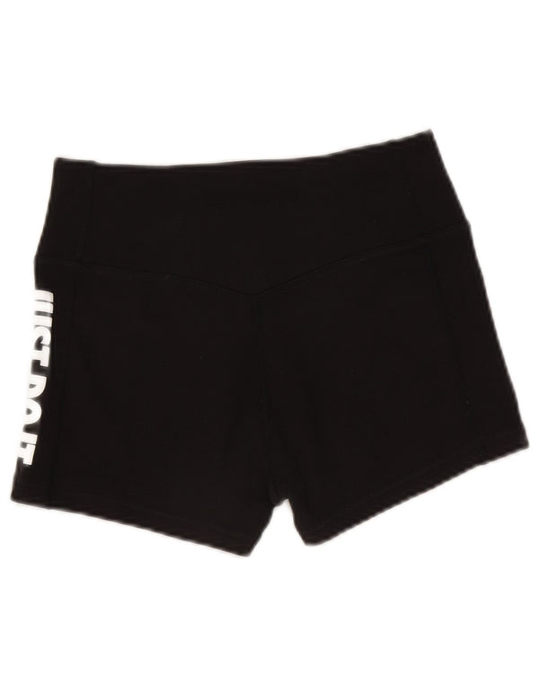 Женские спортивные шорты с графическим рисунком Nike Dri Fit UK 10, маленькие черные хлопковые
