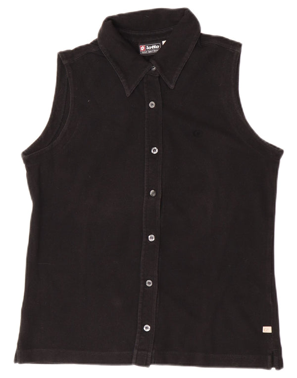Женская рубашка без рукавов Lotto UK 14, большой черный хлопок