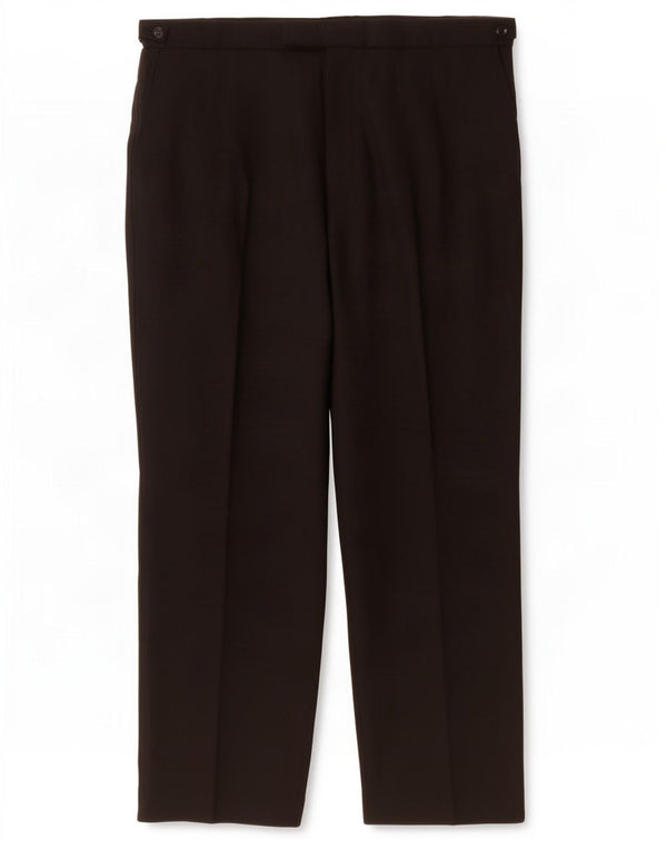Marks & Spencer Mens Tapered Suit Trousers W40 L29 Black Polyester