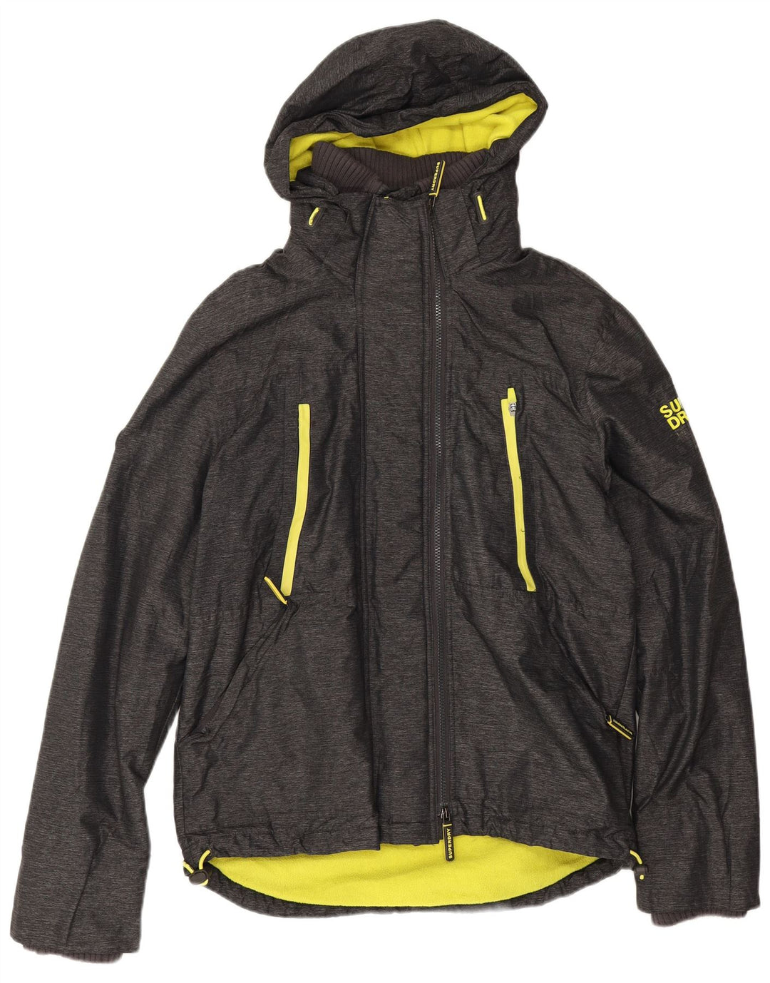 Мужская ветровка с капюшоном Superdry Windattacker UK 40, большой серый нейлон