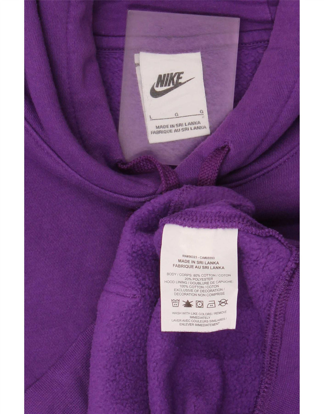 Мужской джемпер с капюшоном Nike, большой фиолетовый, хлопок
