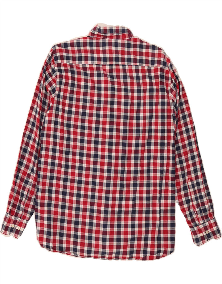 TOMMY HILFIGER Mens Regular Fit Flannel Shirt Large Red Check Cotton Vintage Tommy Hilfiger and Second-Hand Tommy Hilfiger from Messina Hembry 