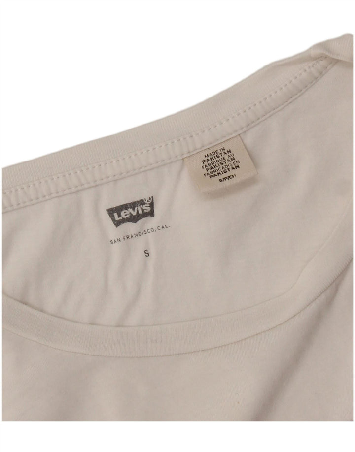 Женская футболка с рисунком LEVI'S Top UK 10, маленькая, белая
