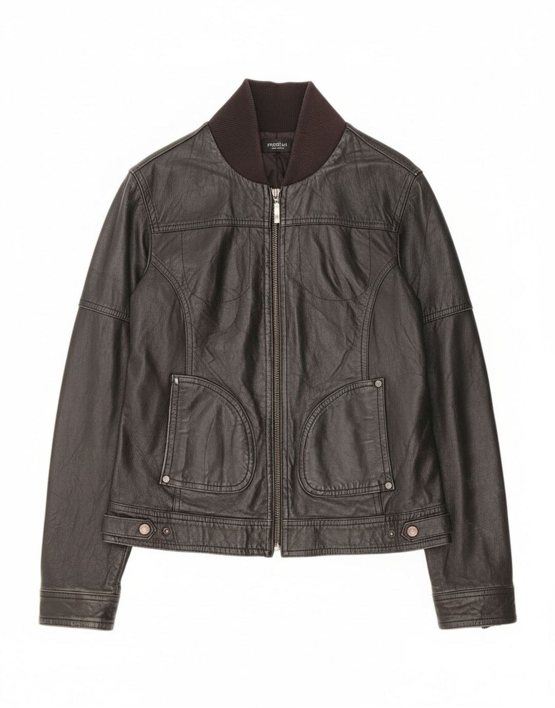 MOTIVI Женская кожаная куртка UK 14 Medium Black