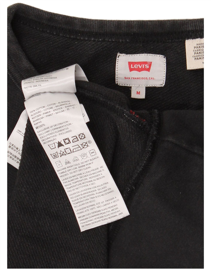 Мужской свитшот с рисунком Levi's, хлопковый джемпер среднего серого цвета