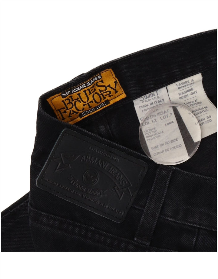 Женские зауженные джинсы Armani W30 L28, черный хлопок