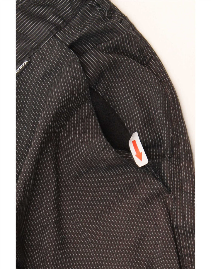 Мужские шорты чинос Hurley W38 XL, черные, полиэстер в тонкую полоску