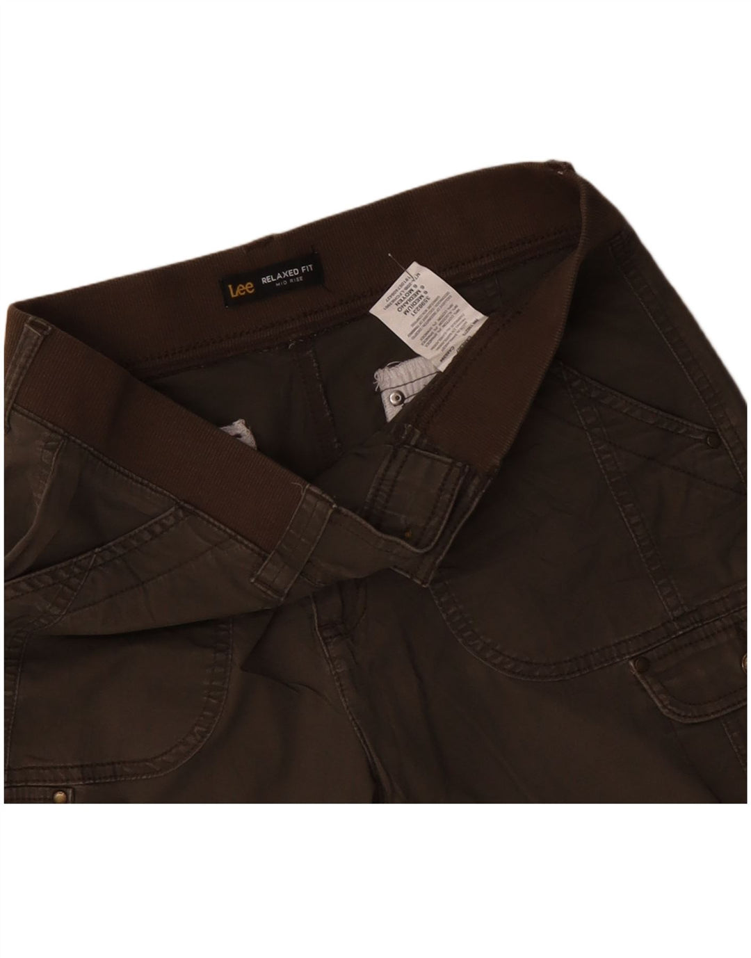 Женские шорты карго свободного кроя LEE со средней посадкой, размер США 6, средний размер W30, хлопок цвета хаки