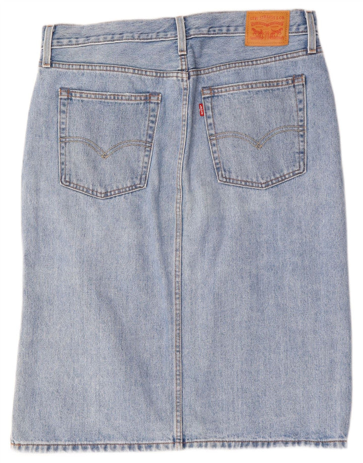 Женская джинсовая юбка LEVI'S W32, большая синяя, хлопок