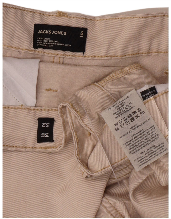 JACK & JONES Мужские укороченные брюки карго W36 L23 Бежевый полиэстер