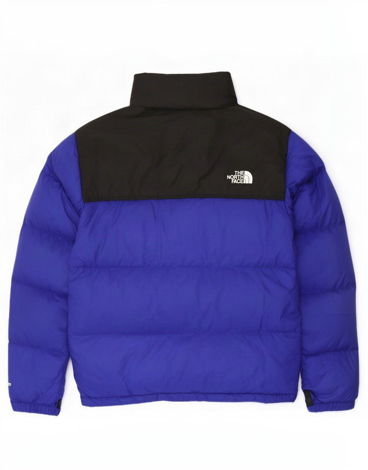 Женская стеганая куртка оверсайз The North Face UK 10, маленькая синяя с цветными блоками