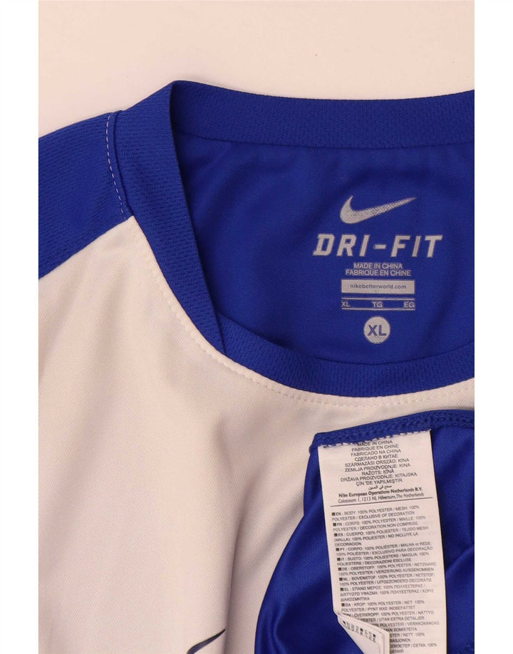 Мужская футболка Nike Dri Fit Top XL, синяя, полиэстер с цветными блоками