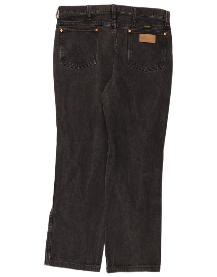 Мужские прямые джинсы Wrangler W34 L29, черный хлопок