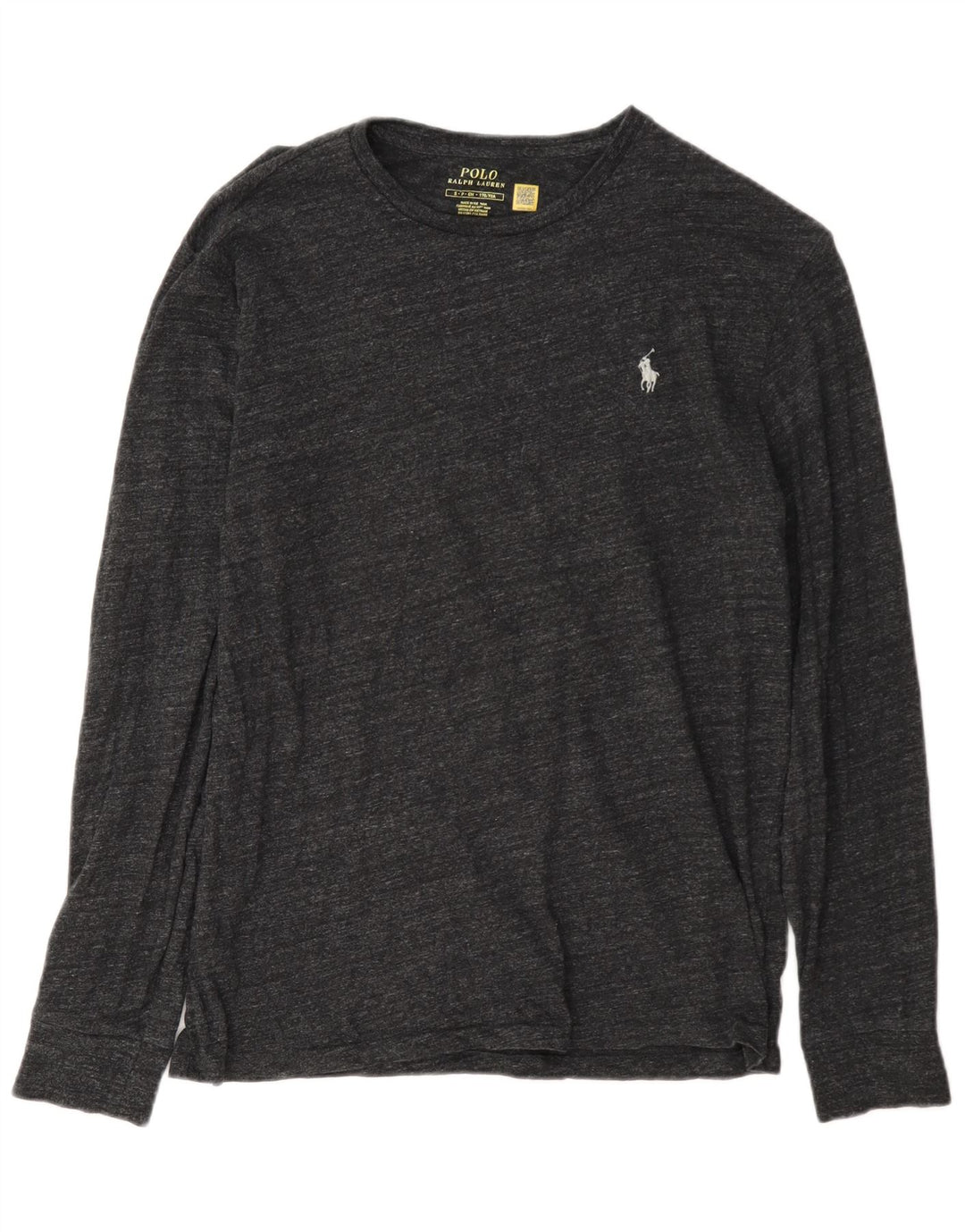 Мужской топ с длинным рукавом Polo Ralph Lauren, маленький серый в крапинку
