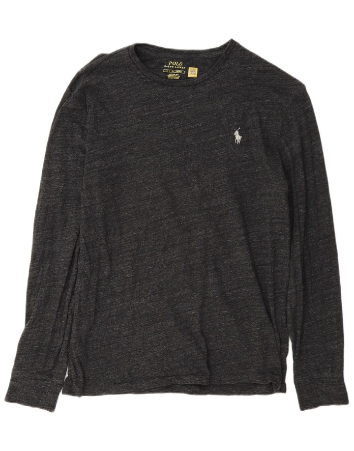 Мужской топ с длинным рукавом Polo Ralph Lauren, маленький серый в крапинку