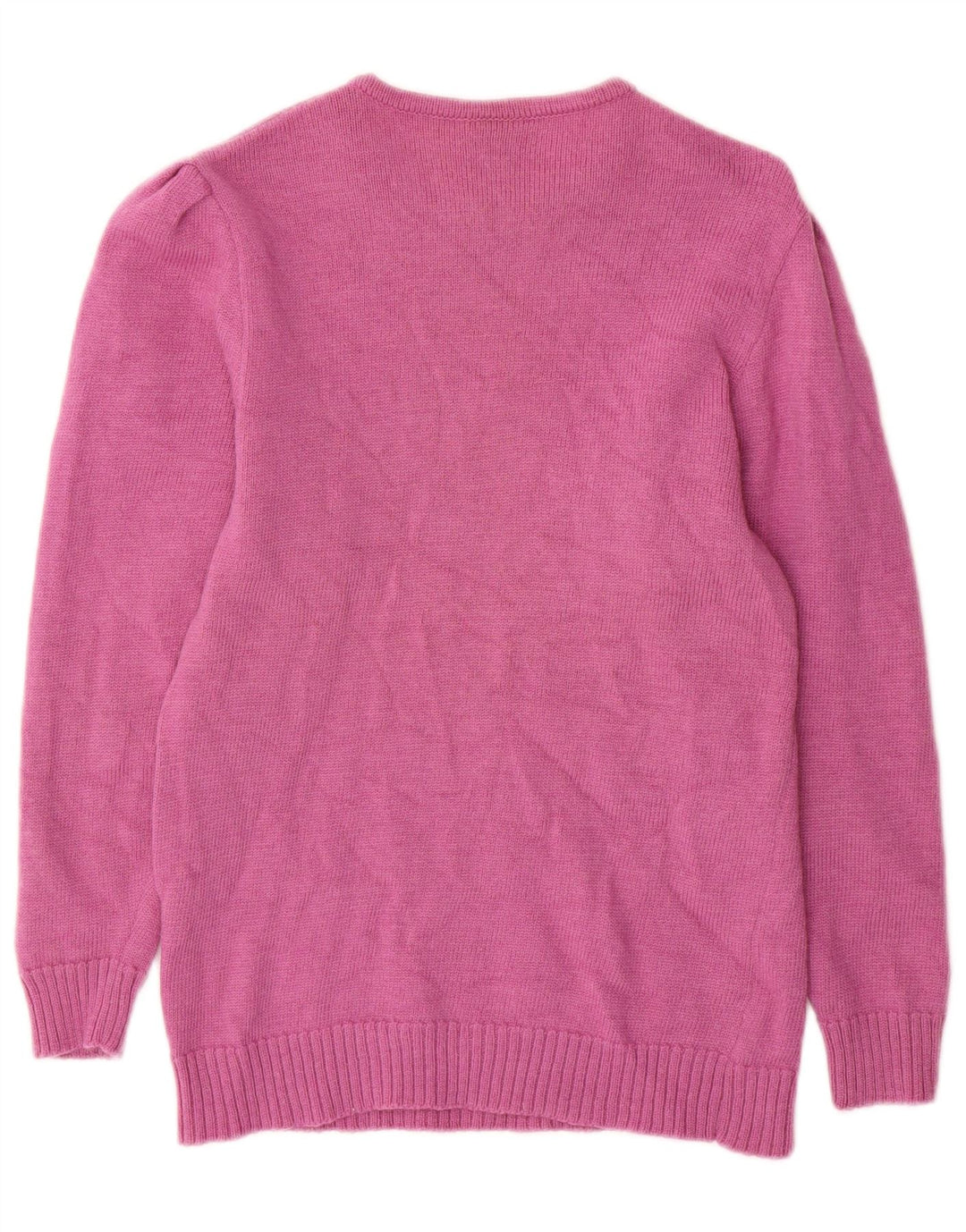 VINTAGE Womens Crew Neck Jumper Sweater UK 12 Medium Pink