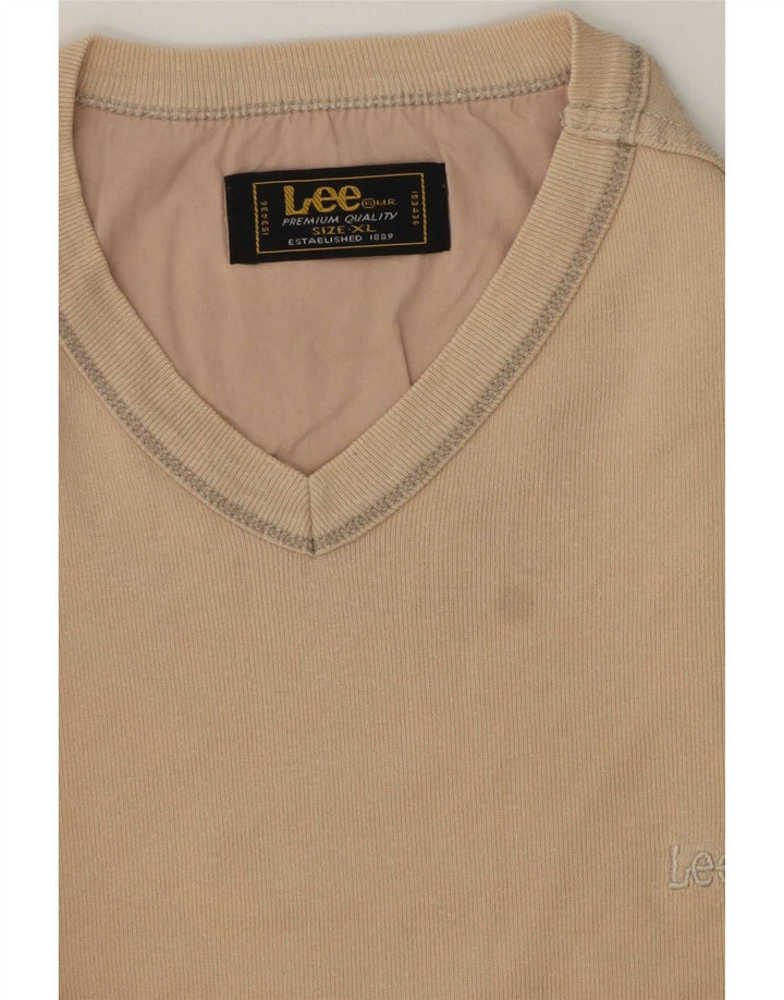 Lee Мужская футболка Top XL Бежевая