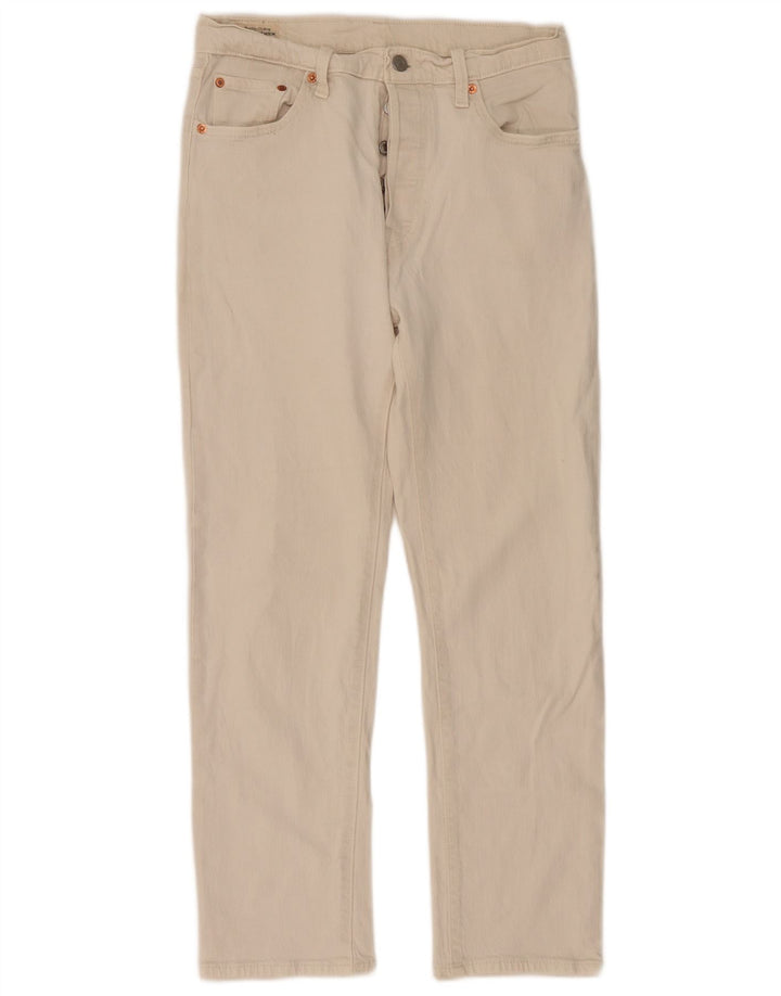 Женские прямые джинсы Levi's 501 W29 L28 Off White Хлопок