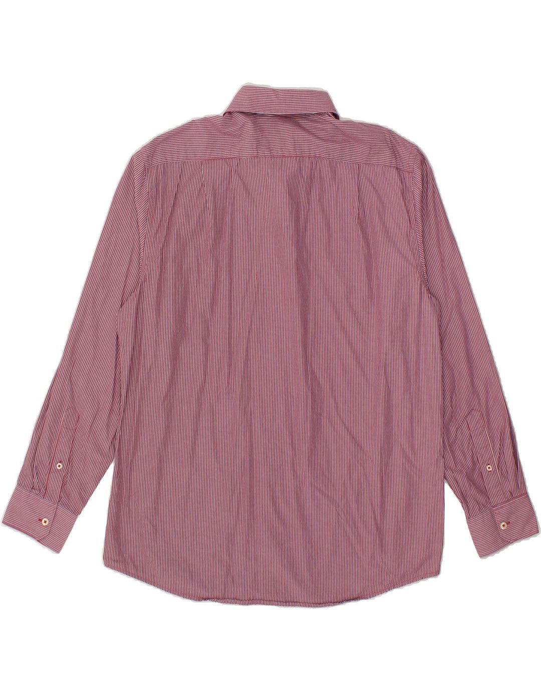 IZOD Mens Slim Fit Shirt Large Red Pinstripe Cotton Vintage Izod and Second-Hand Izod from Messina Hembry 