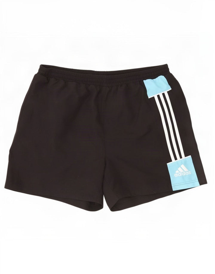 Мужские шорты для плавания Adidas XL, черные, полиэстер с цветными блоками