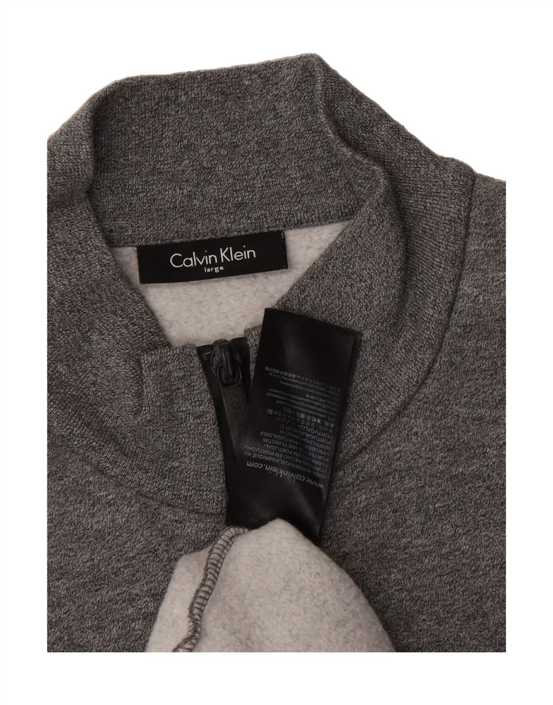 CALVIN KLEIN Mens Tracksuit Top Jacket Large Grey Cotton Vintage Calvin Klein and Second-Hand Calvin Klein from Messina Hembry 
