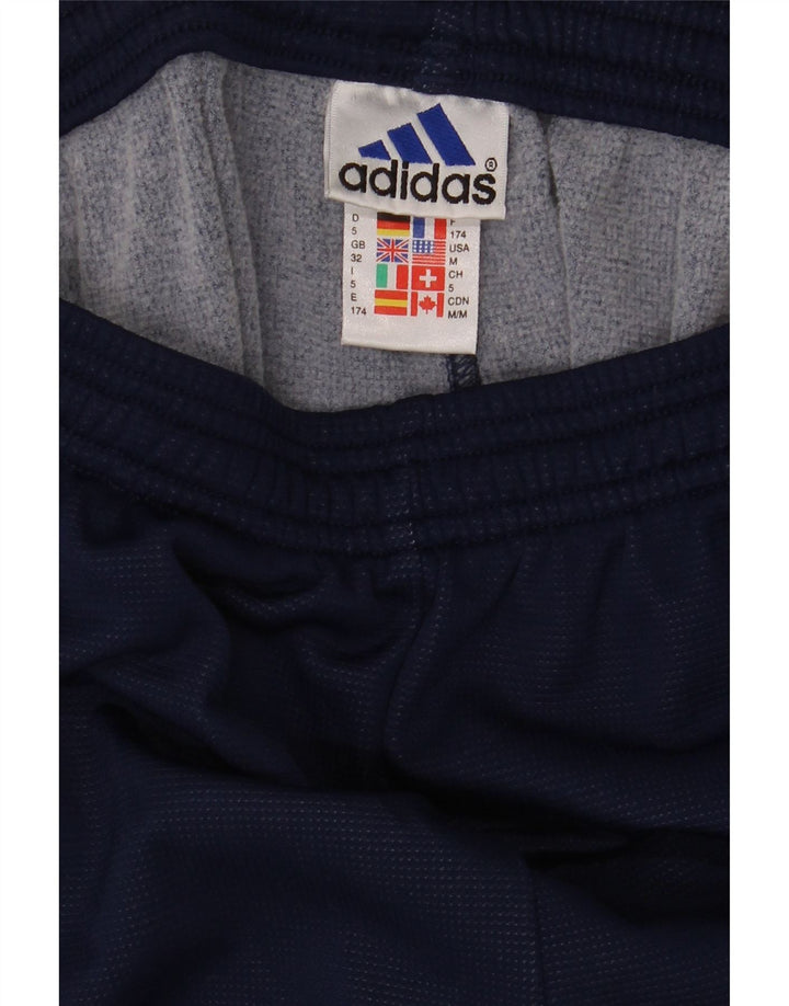 Мужские спортивные брюки Adidas среднего размера, темно-синие, полиамид с цветными блоками